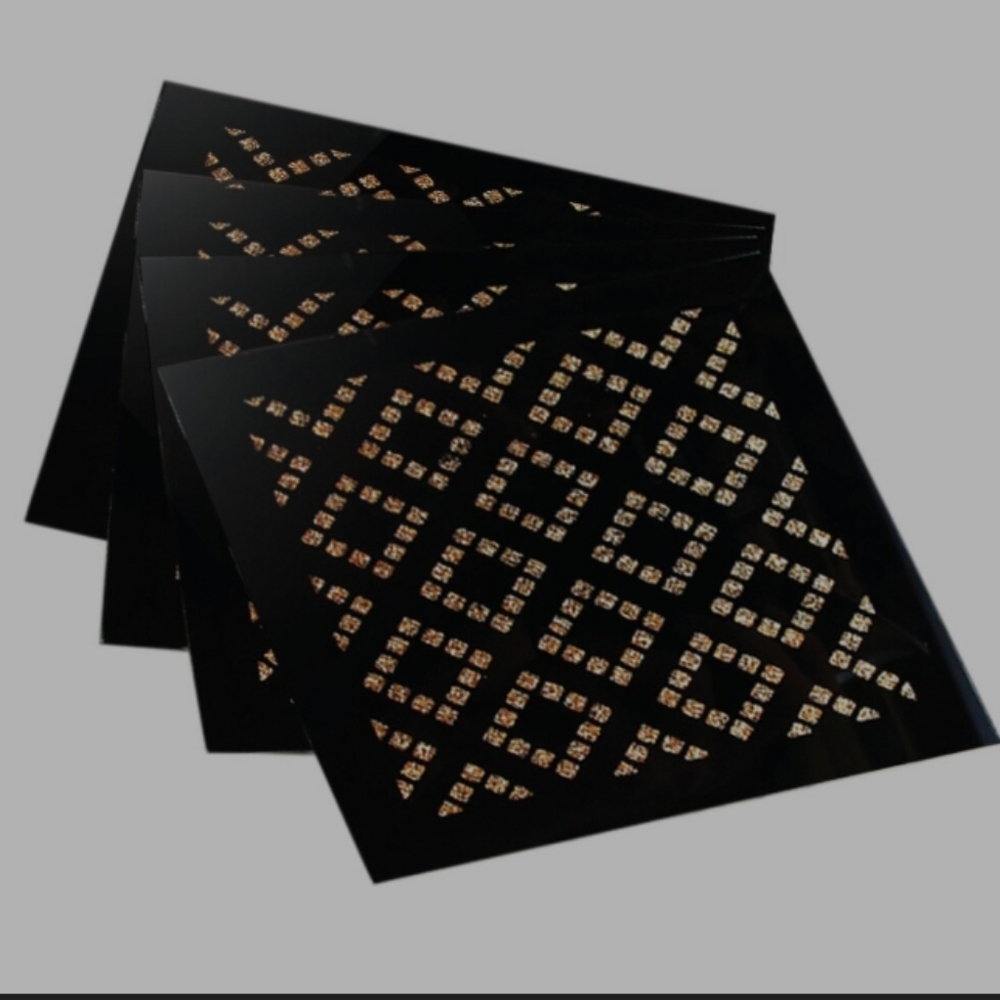 American Atelier set of 4 glass coasters
